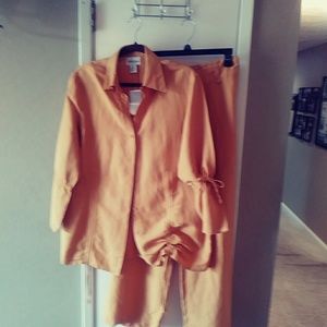 Gold lien blend pantsuit
